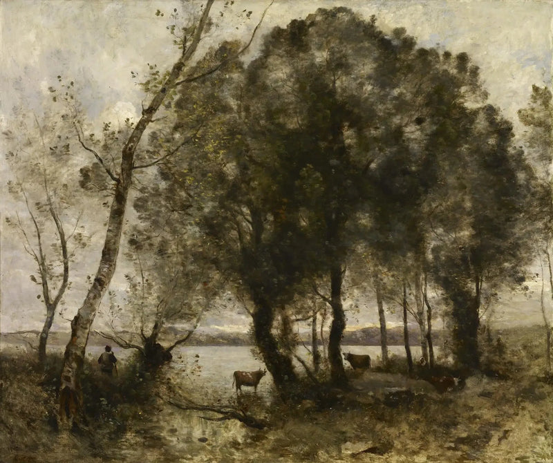 O Lago - Jean-Baptiste Camille Corot