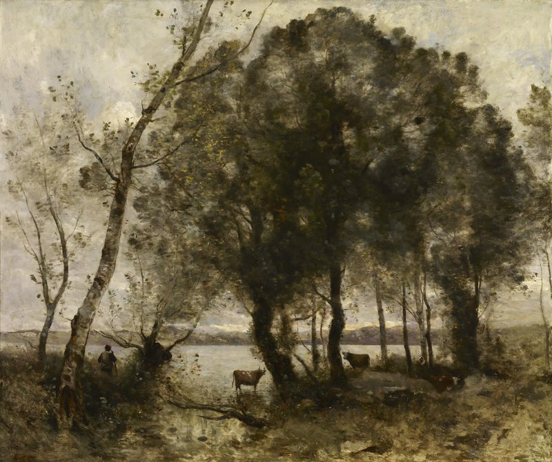 O Lago - Jean-Baptiste Camille Corot