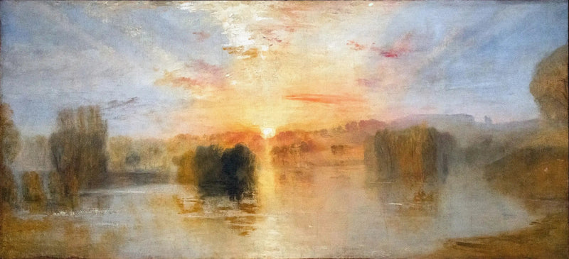 O lago, Petworth, pôr do sol; Exemplo de estudo - J. M. W. Turner
