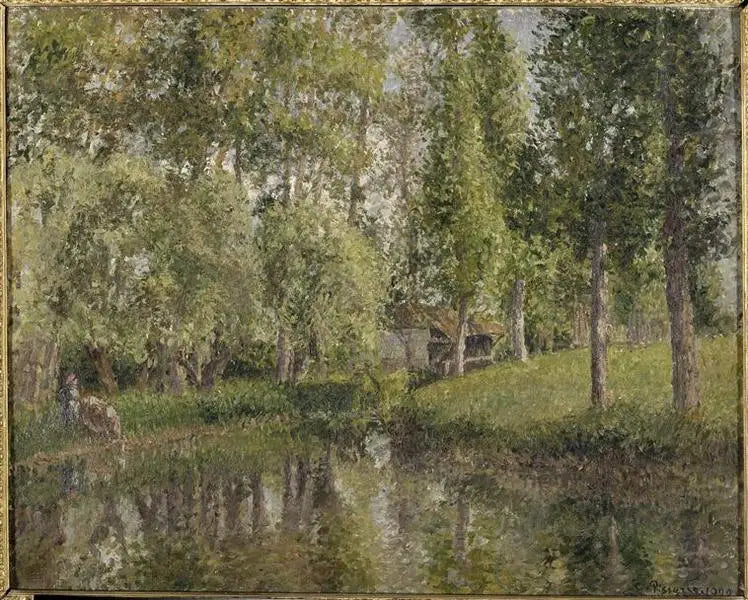 O Lavadouro de Bazincourt - Camille Pissarro