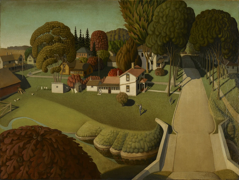 Local de nascimento de Herbert Hoover, West Branch, Iowa - Grant Wood