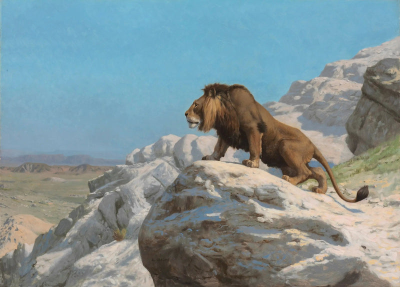 O Leão à espreita - Jean-Léon Gérôme