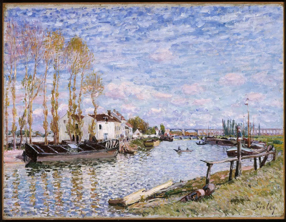 Reproduction du tableau « Le Loing à Saint-Mammès - Alfred Sisley » par Alpha Reproduction en peinture à l’huile