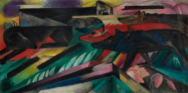 Os Lobos (Guerra dos Bálcãs) - Franz Marc