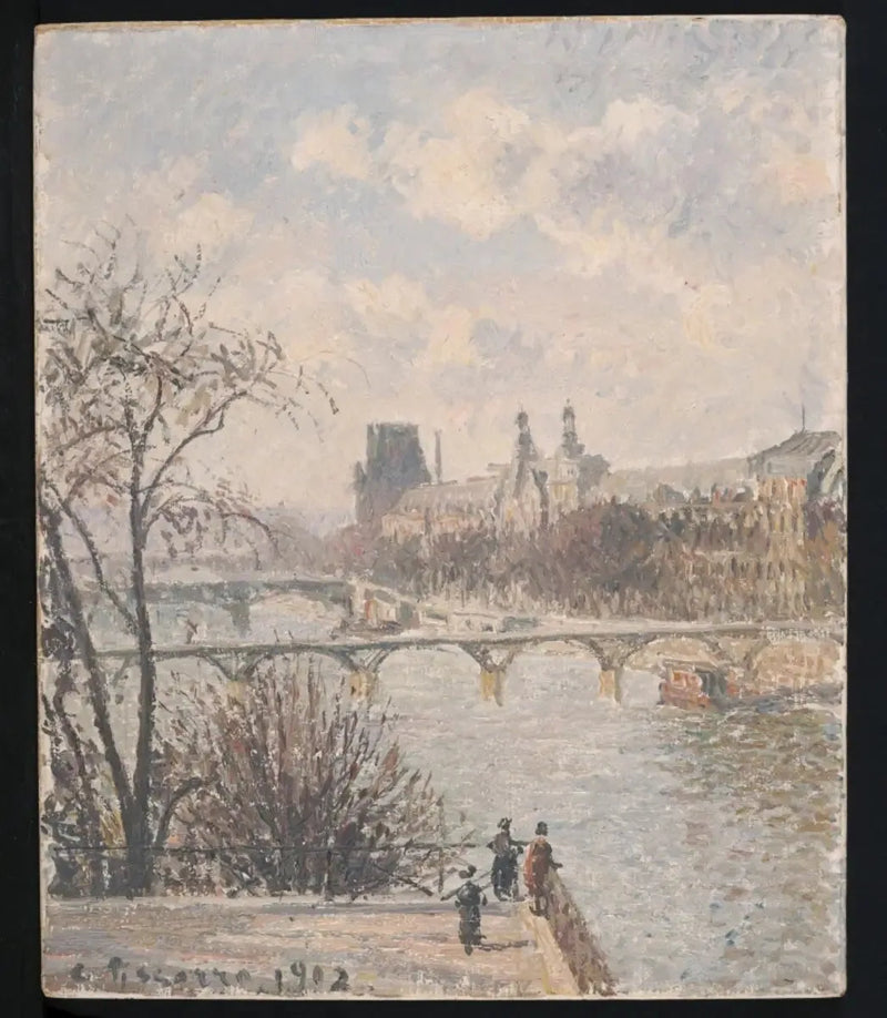 O Louvre, manhã - Camille Pissarro