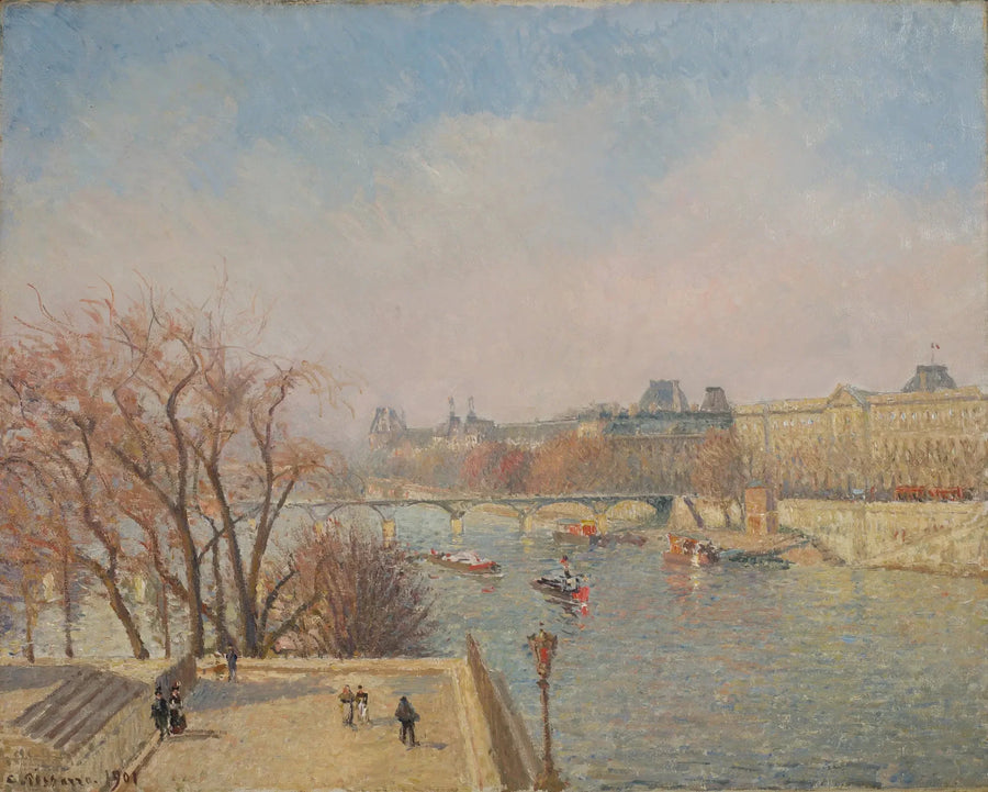 O Louvre: Manhã, Sol - Camille Pissarro