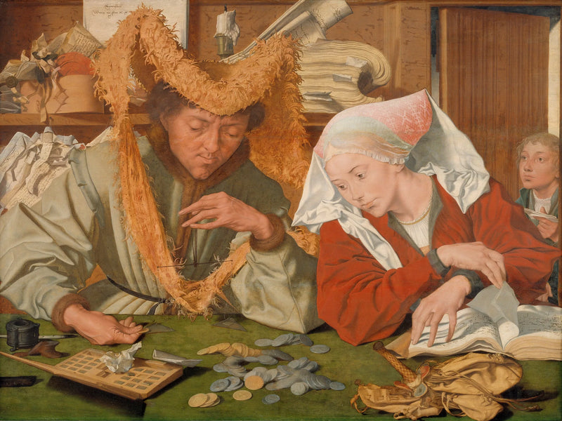 O comerciante e sua esposa - Marinus van Reymerswale