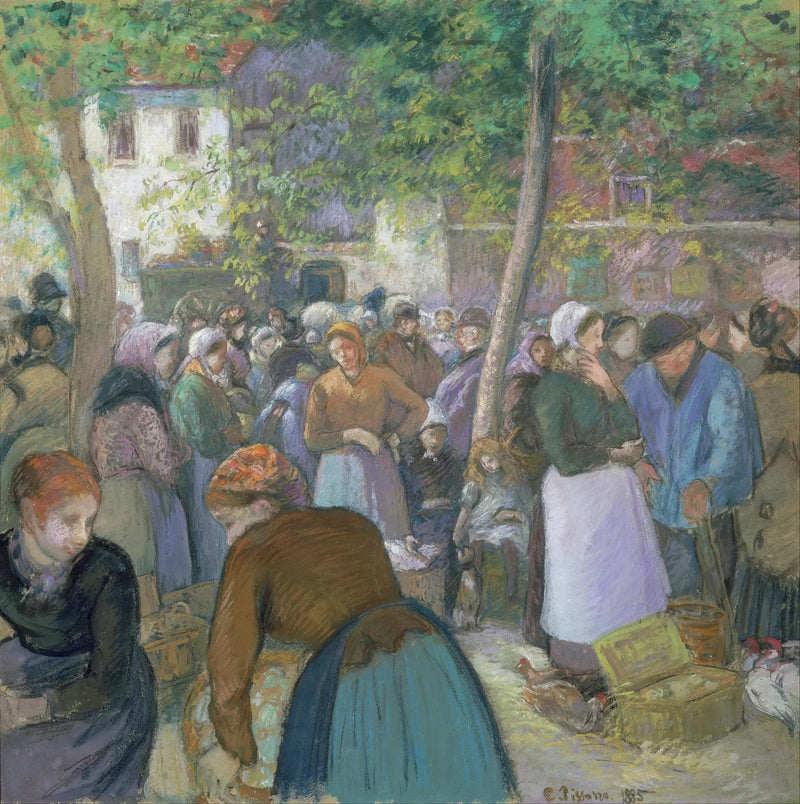 O mercado de Gisors - Camille Pissarro
