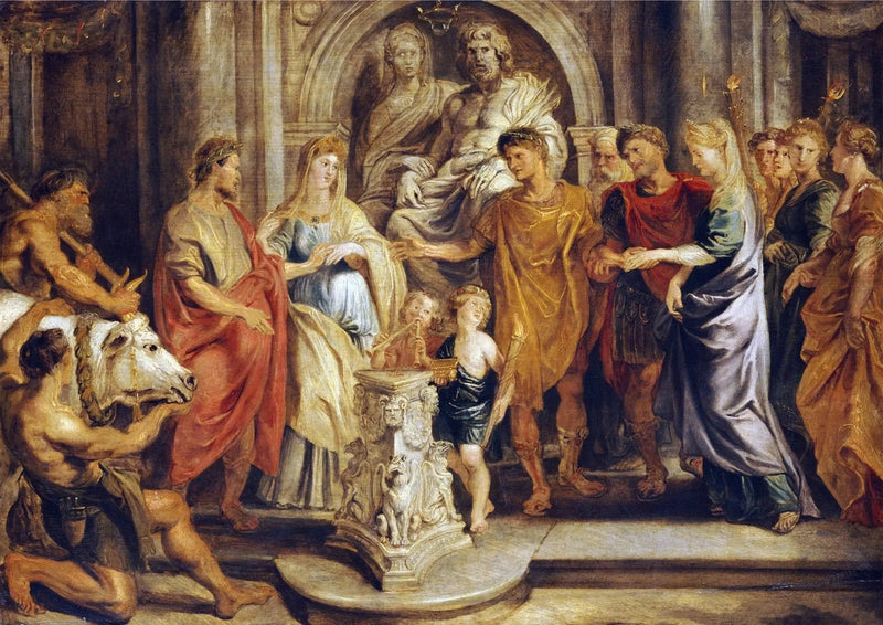 O casamento de Constantino e Fausta e de Constantia e Licínio - Peter Paul Rubens