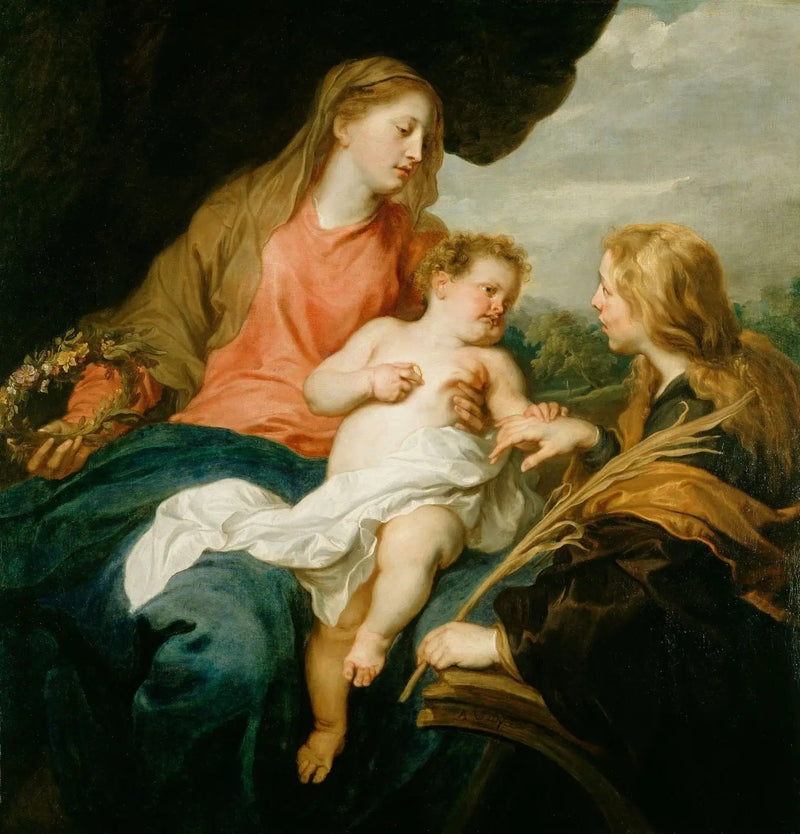 O casamento místico de Santa Catarina - Antoine van Dyck