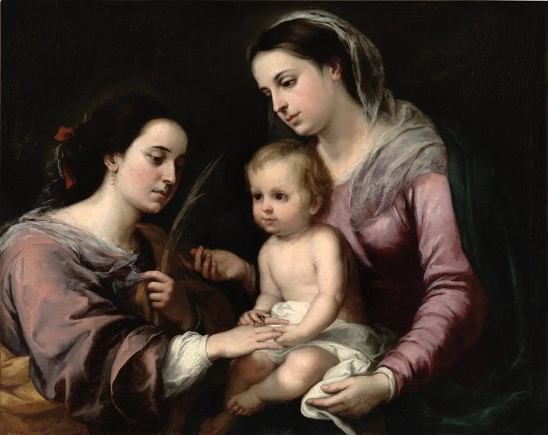 O Casamento Místico de Santa Catarina - Bartolomé Esteban Murillo