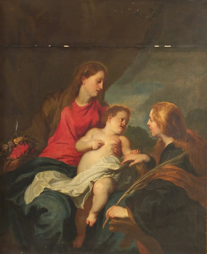O casamento místico de Santa Catarina de Alexandria - Antoine van Dyck