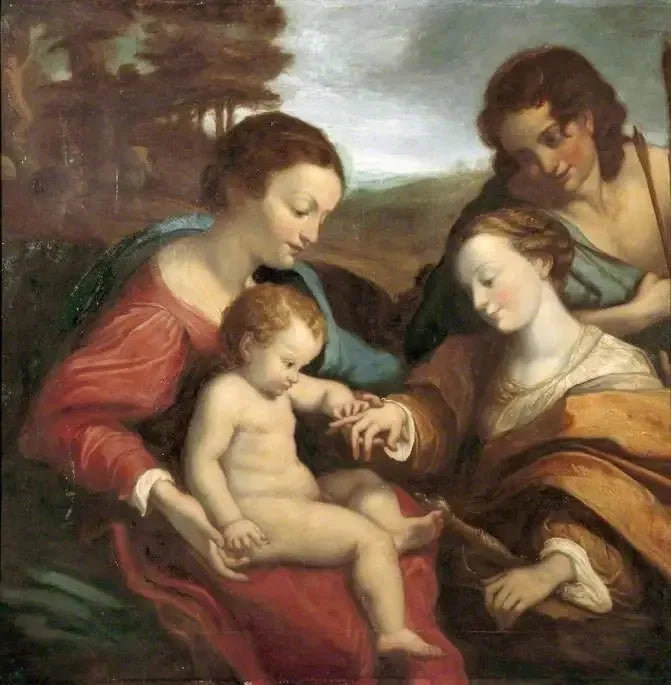 O casamento místico de Santa Catarina de Alexandria - Antonio da Correggio