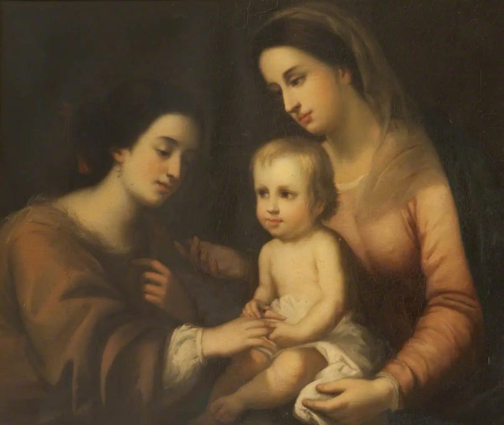 Le mariage mystique de sainte Catherine d'Alexandrie - Bartolomé Esteban Murillo image 1 copie peinte à la main à l’huile