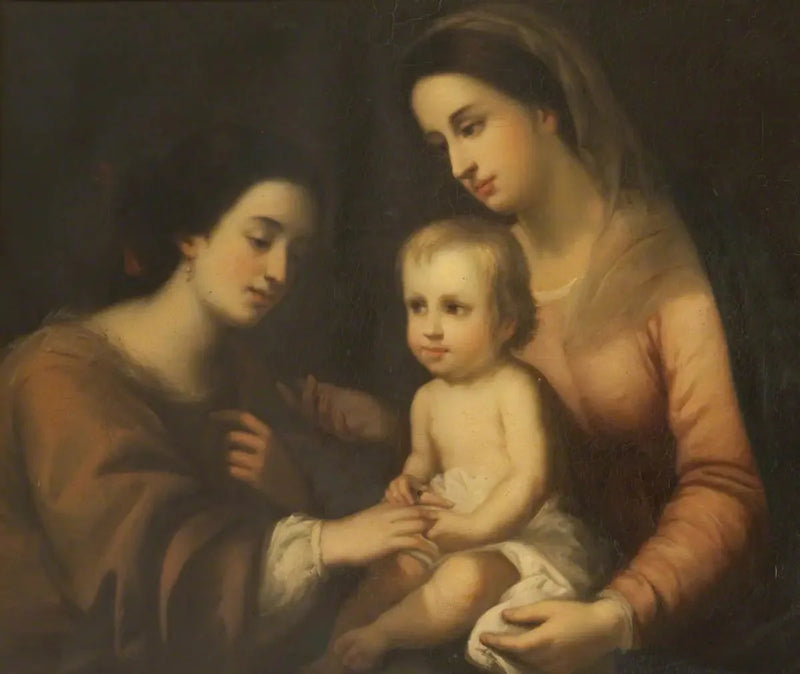O casamento místico de Santa Catarina de Alexandria - Bartolomé Esteban Murillo