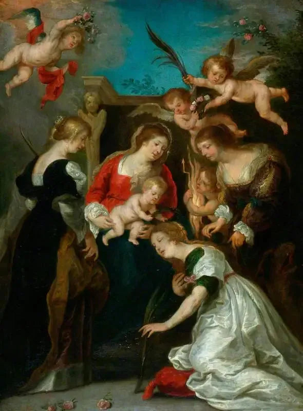 O casamento místico de Santa Catarina - Peter Paul Rubens
