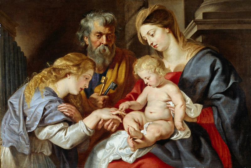 O casamento místico de Santa Catarina - Peter Paul Rubens