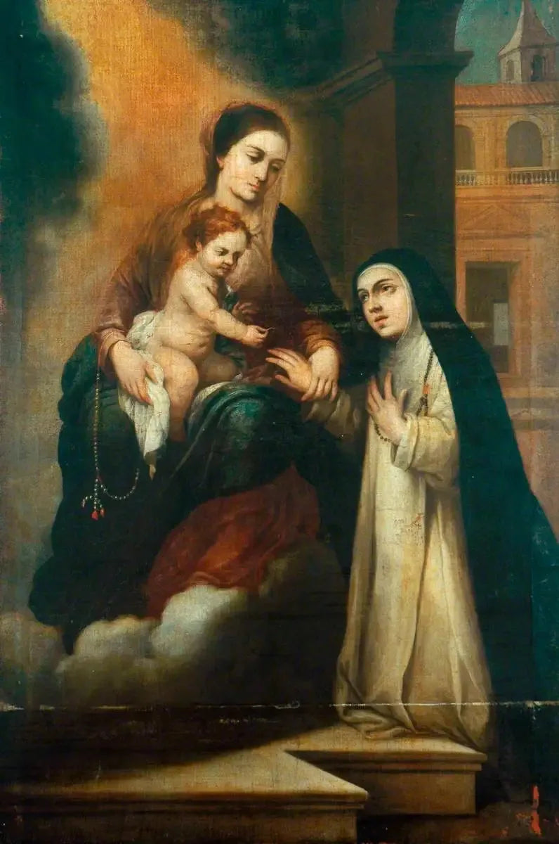 O casamento místico de Santa Catarina de Sena - Bartolomé Esteban Murillo