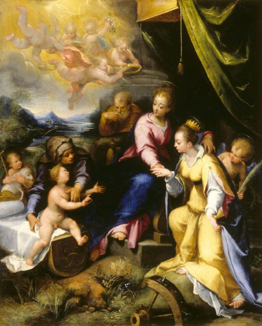 O Casamento Místico de Santa Catarina de Sena - Denis Calvaert