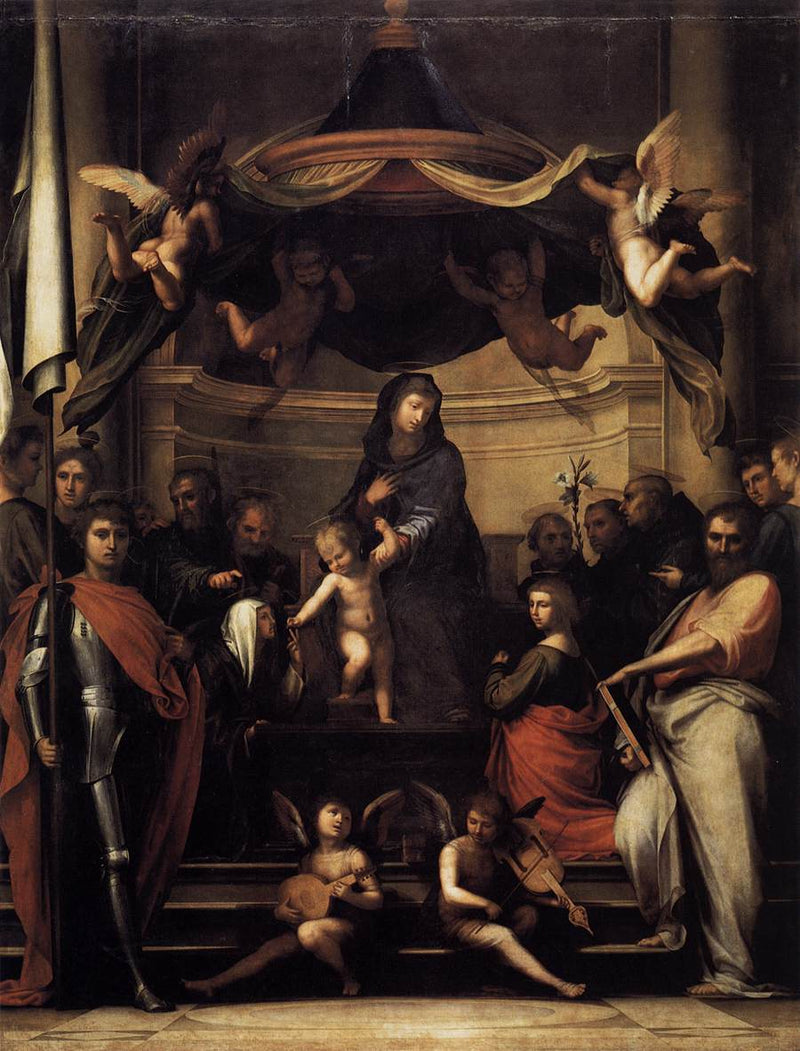 O casamento místico de Santa Catarina de Sena - Fra Bartolomeo