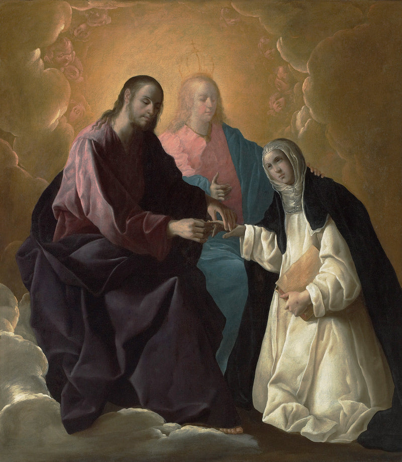 O casamento místico de Santa Catarina de Sena - Francisco de Zurbarán
