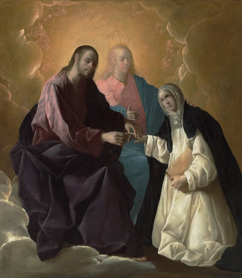O casamento místico de Santa Catarina de Sena - Francisco de Zurbarán