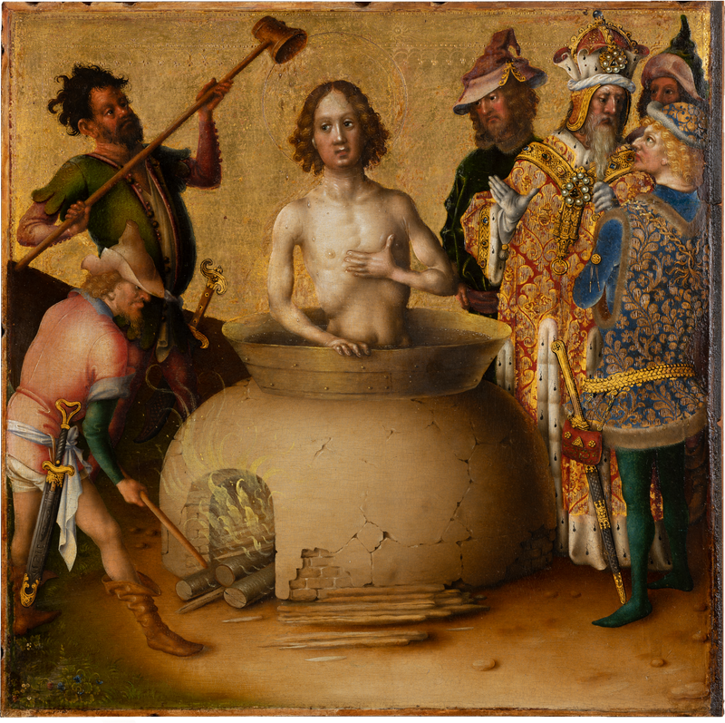 O martírio dos apóstolos: o martírio de São João Evangelista - Stefan Lochner