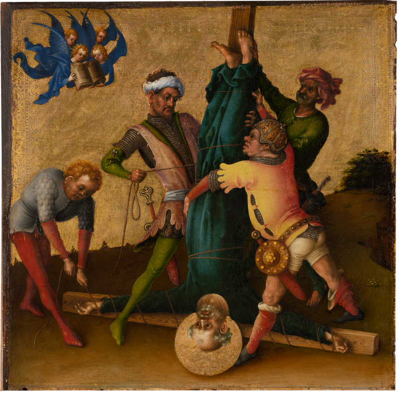 O martírio dos apóstolos: o martírio de São Pedro - Stefan Lochner