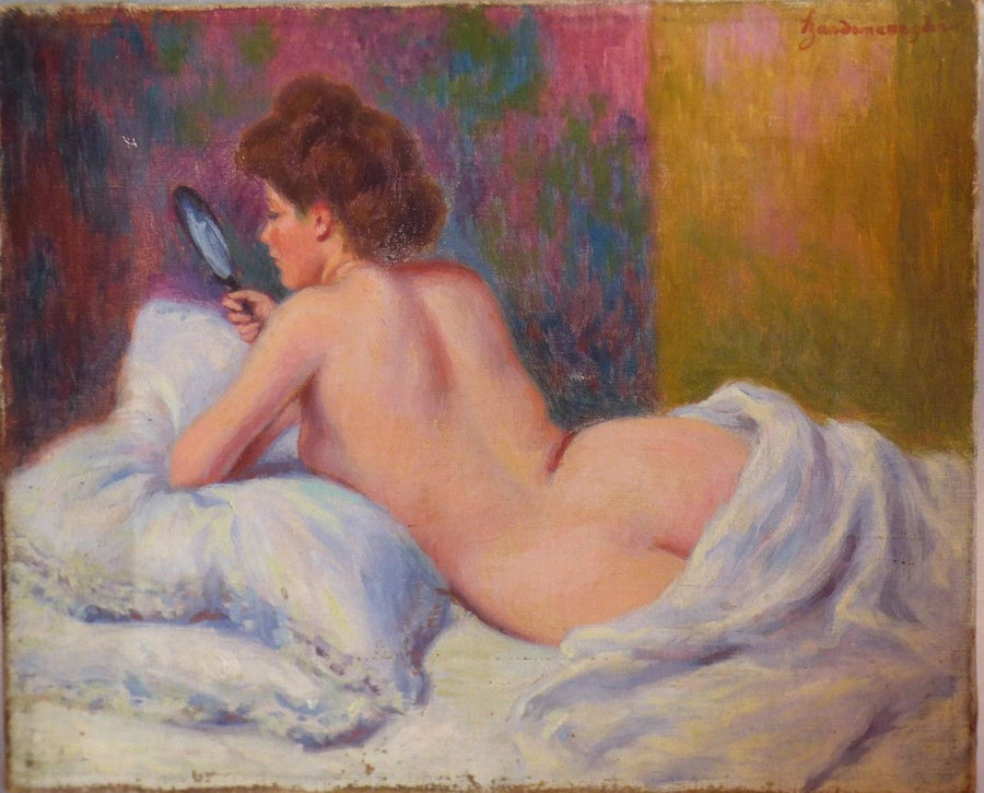 Manhã - (A jovem manequim no espelho) - Federico Zandomeneghi