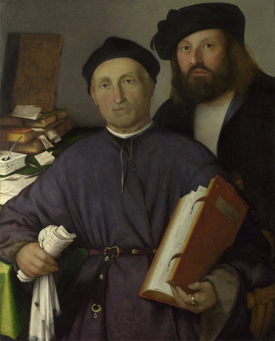 O médico Giovanni Agostino della Torre e seu filho Niccolò - Lorenzo Lotto