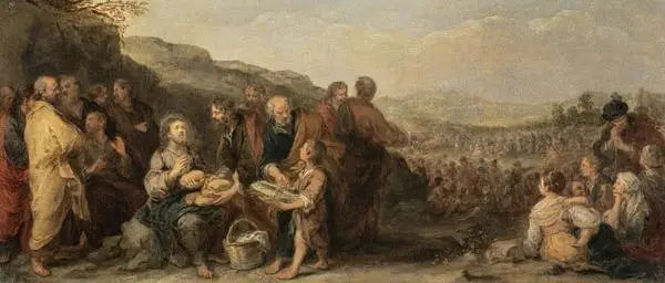 O milagre dos pães e peixes - Bartolomé Esteban Murillo