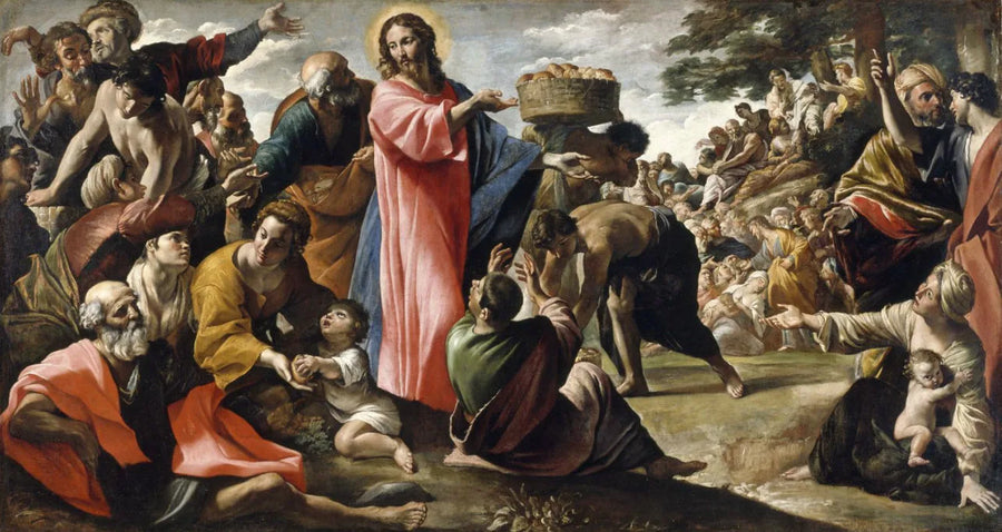 O milagre dos pães e peixes - Giovanni Lanfranco