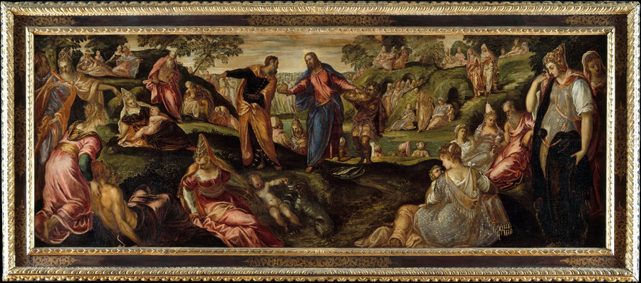 O milagre dos pães e peixes - Jacopo Tintoretto