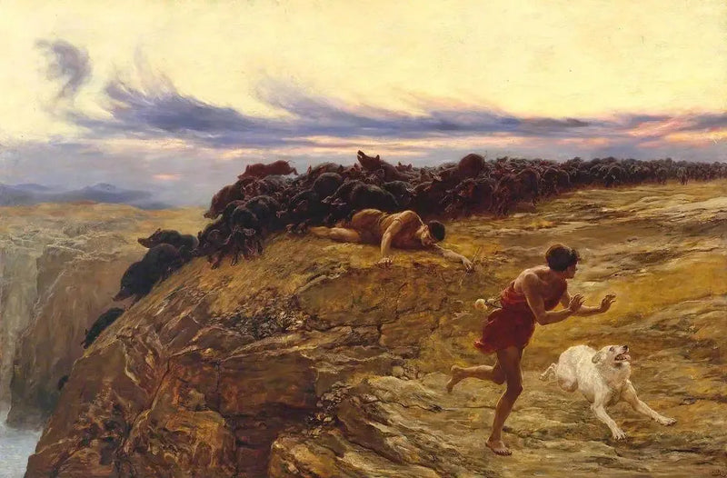 O milagre do porco de Gaderene - Briton Rivière