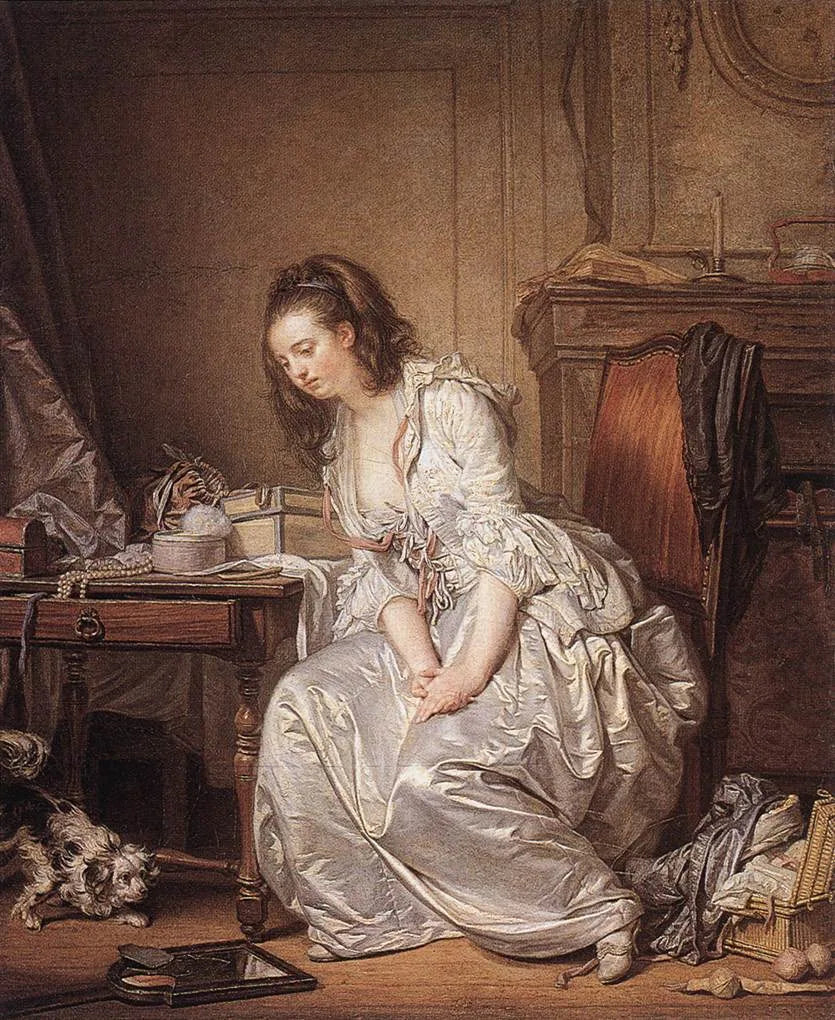 O Espelho Quebrado - Jean-Baptiste Greuze