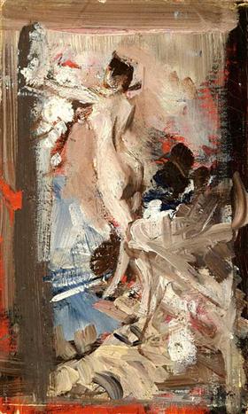 O modelo do artista, Montecatini - Giovanni Boldini