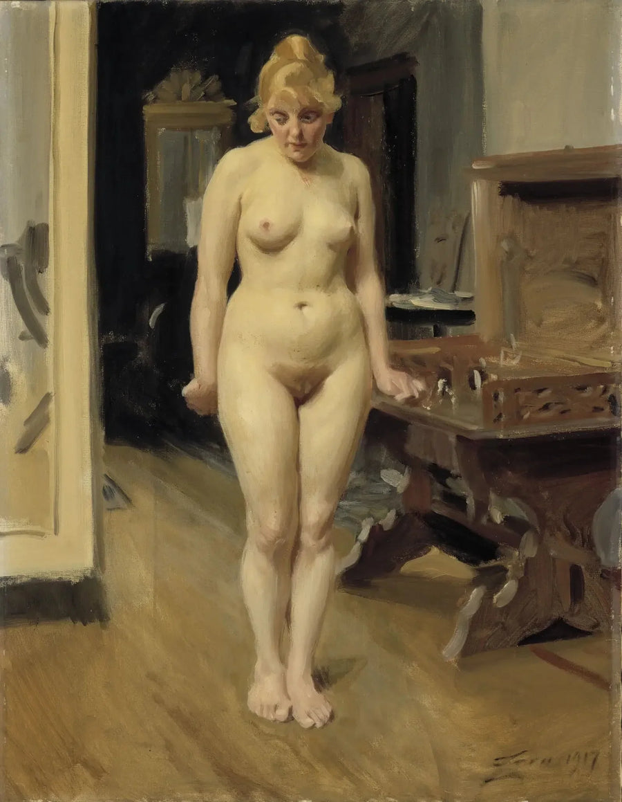 O modelo tímido - Anders Zorn