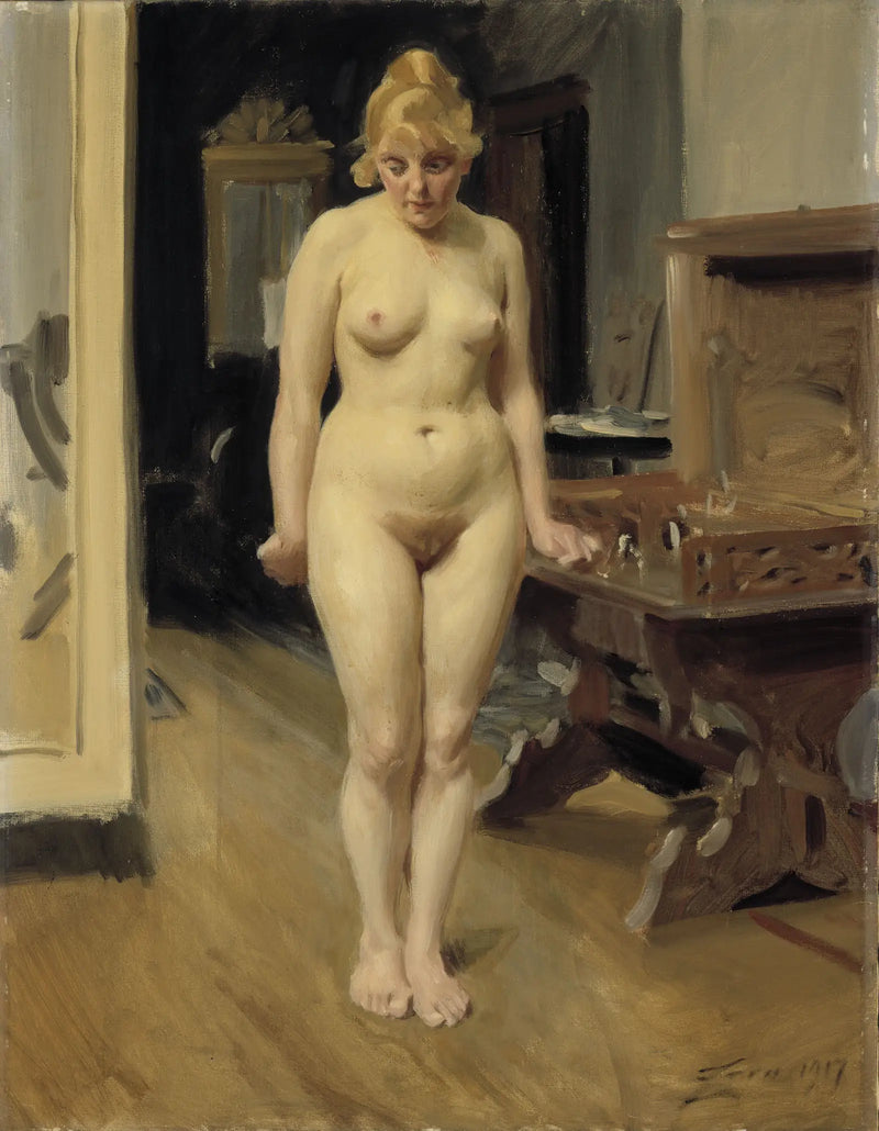 O modelo tímido - Anders Zorn