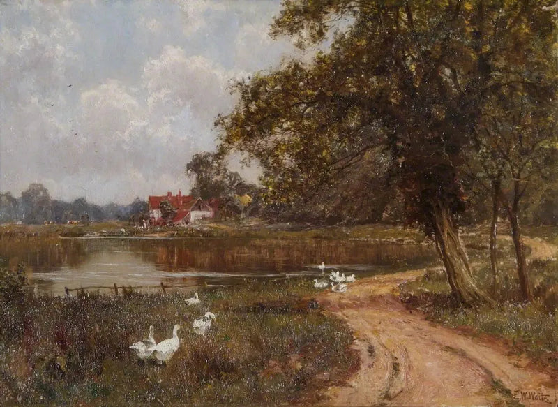 O Mole em Brockham, Surrey - Edward Wilkins Waite