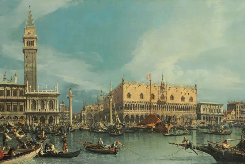 Le Molo, Veneza, a partir do Bacino di San Marco - Canaletto