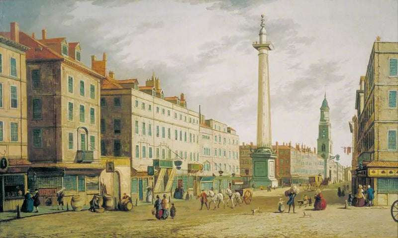 O monumento de Gracechurch Street, Londres - Canaletto