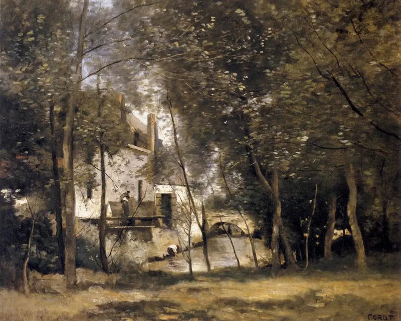 O moinho de Saint-Nicolas-lez-Arras - Jean-Baptiste Camille Corot