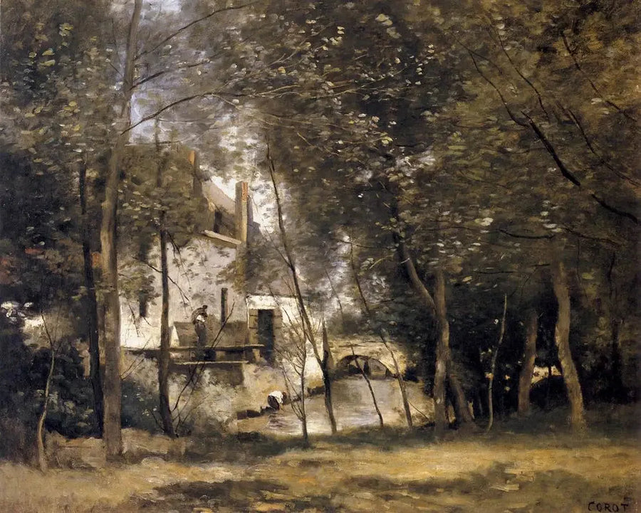 O moinho de Saint-Nicolas-lez-Arras - Jean-Baptiste Camille Corot