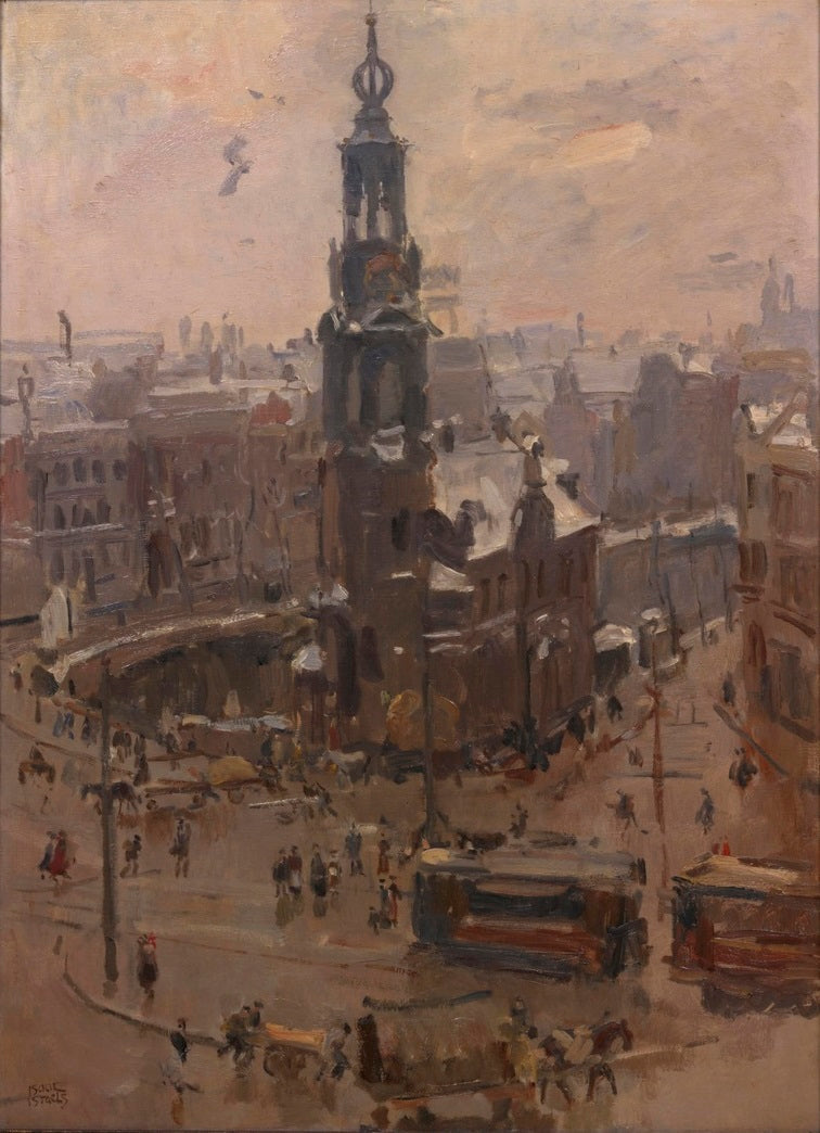 O Munt em Amsterdã no inverno - Isaac Israëls