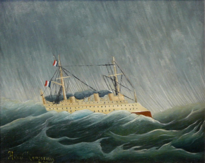 O Navio na Tempestade - Henri Rousseau
