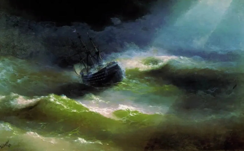 O navio « Empress Maria » em uma tempestade - Ivan Aïvazovski