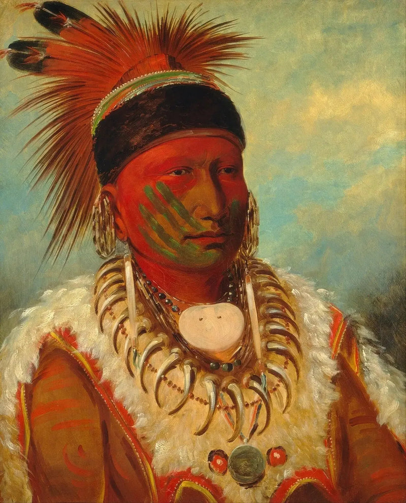 A Nuvem Branca, chefe dos Iowa - George Catlin