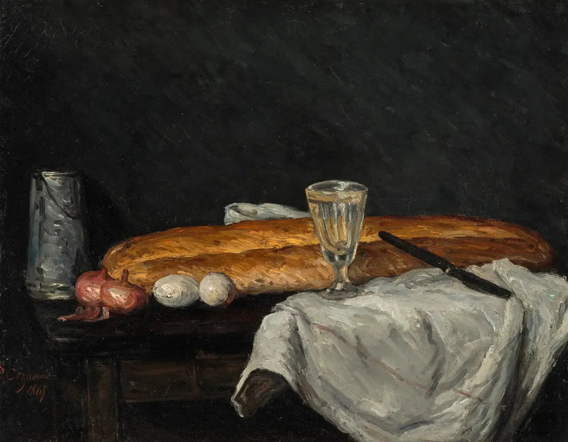 O Pão e os Ovos - Paul Cézanne