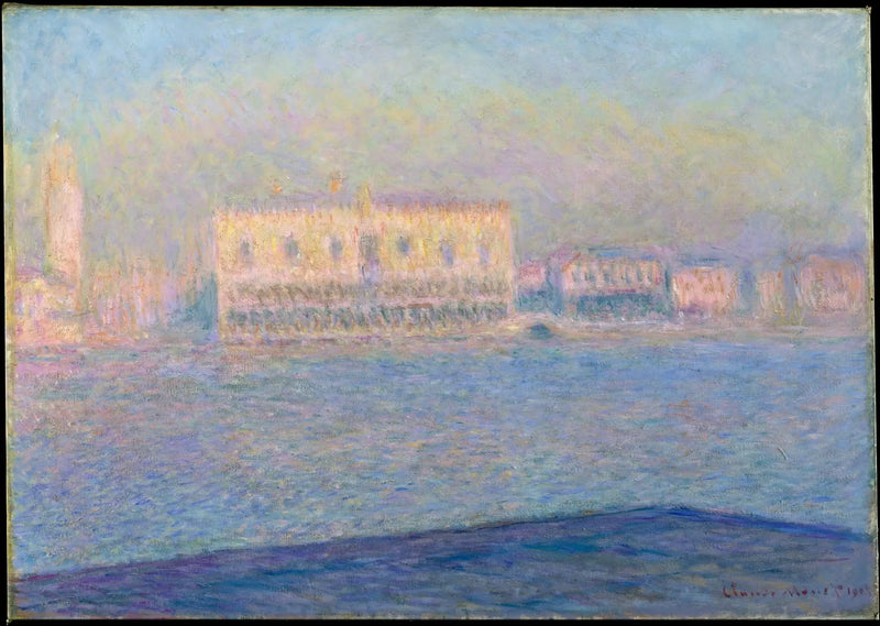 O palácio do doge visto de San Giorgio Maggiore - Claude Monet