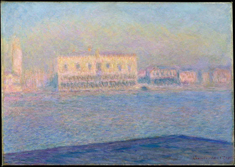 O palácio do doge visto de San Giorgio Maggiore - Claude Monet